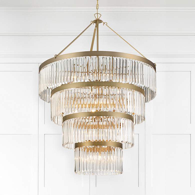 Image 1 Crystorama Emory 40" Wide Modern Gold Crystal Chandelier