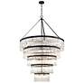 1_Crystorama Emory 48" Wide Black Forged 5-Tier Chandelier