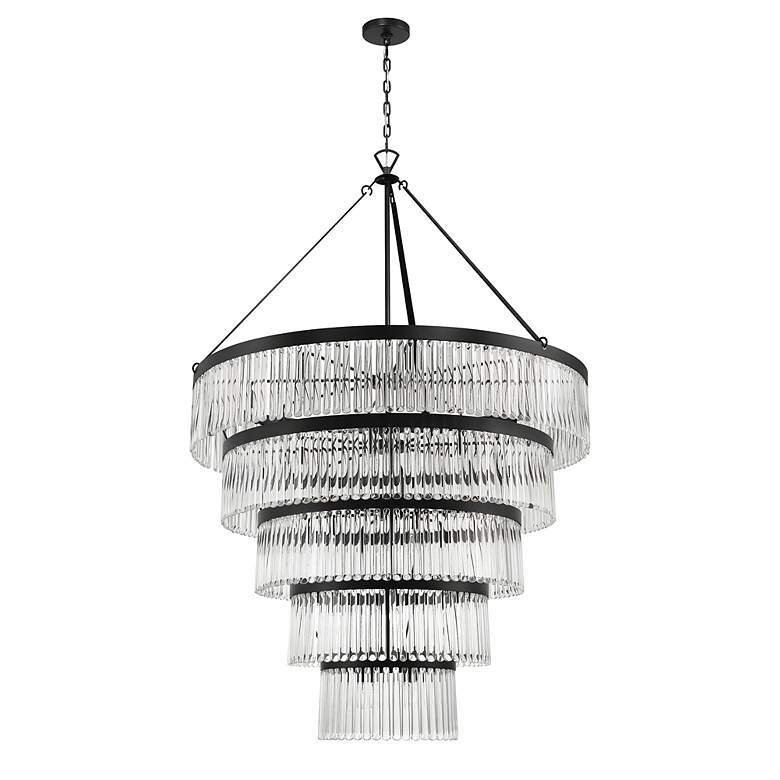 Image 2 Crystorama Emory 48" Wide Black Forged 5-Tier Chandelier more views