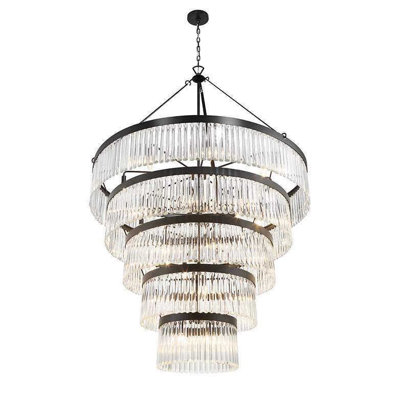 Image 4 Crystorama Emory 48" Wide Black Forged 5-Tier Chandelier more views