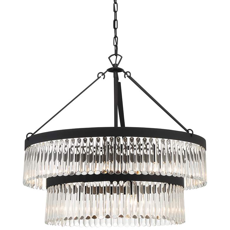 Image 2 Crystorama Emory 9 Light Black Forged Chandelier