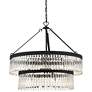 Crystorama Emory 9 Light Black Forged Chandelier