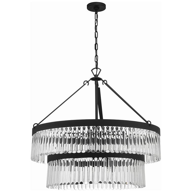 Image 4 Crystorama Emory 9 Light Black Forged Chandelier more views