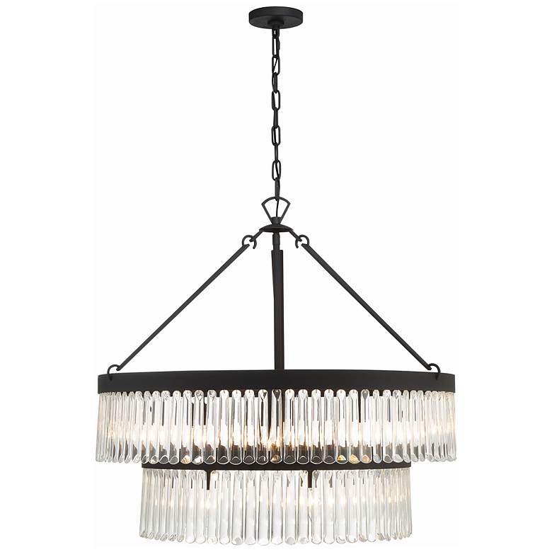 Image 5 Crystorama Emory 9 Light Black Forged Chandelier more views