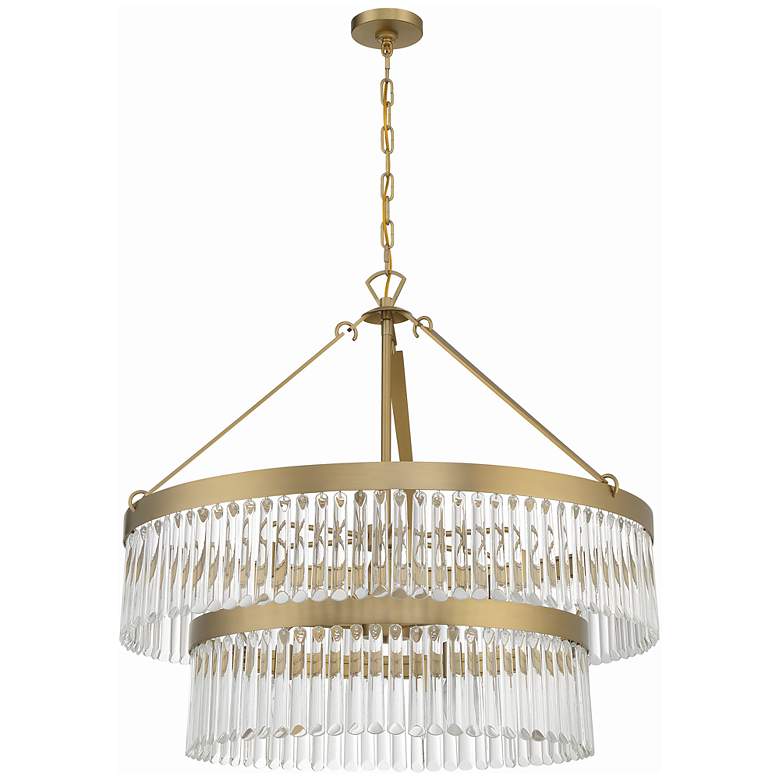 Image 4 Crystorama Emory 9 Light Modern Gold Chandelier more views