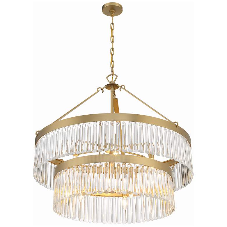 Image 6 Crystorama Emory 9 Light Modern Gold Chandelier more views