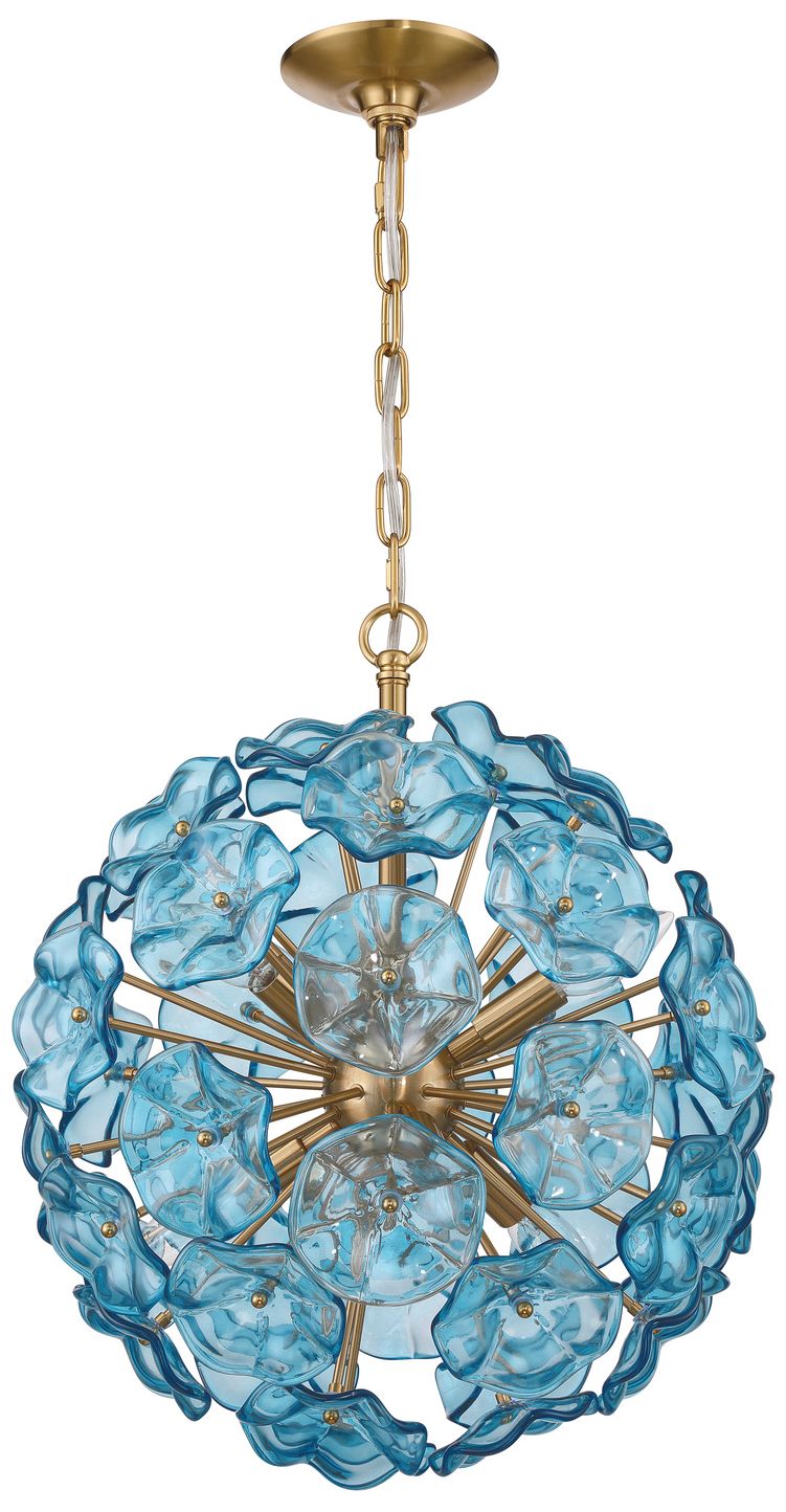 Image 2 Crystorama Esme 18.25'' Aged Brass Chandelier more views