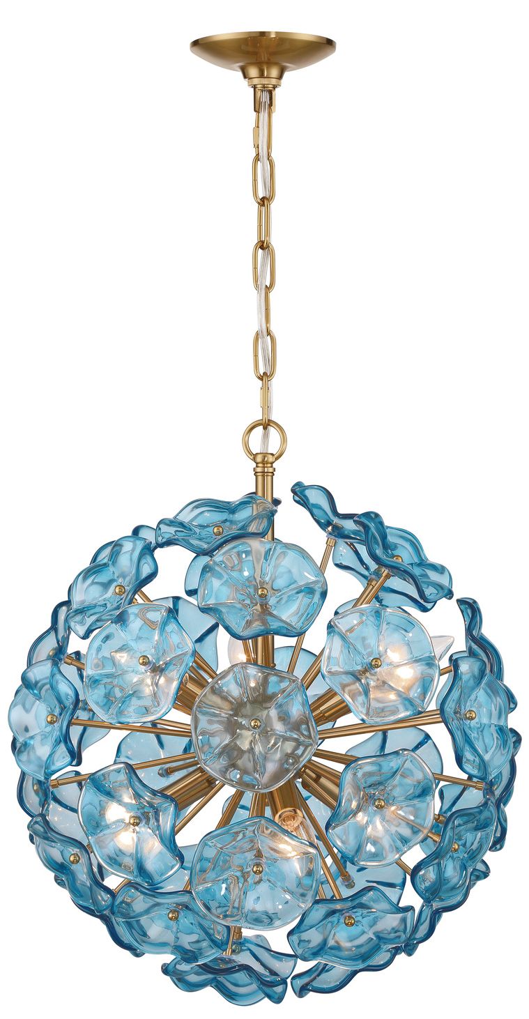 Image 3 Crystorama Esme 18.25'' Aged Brass Chandelier more views