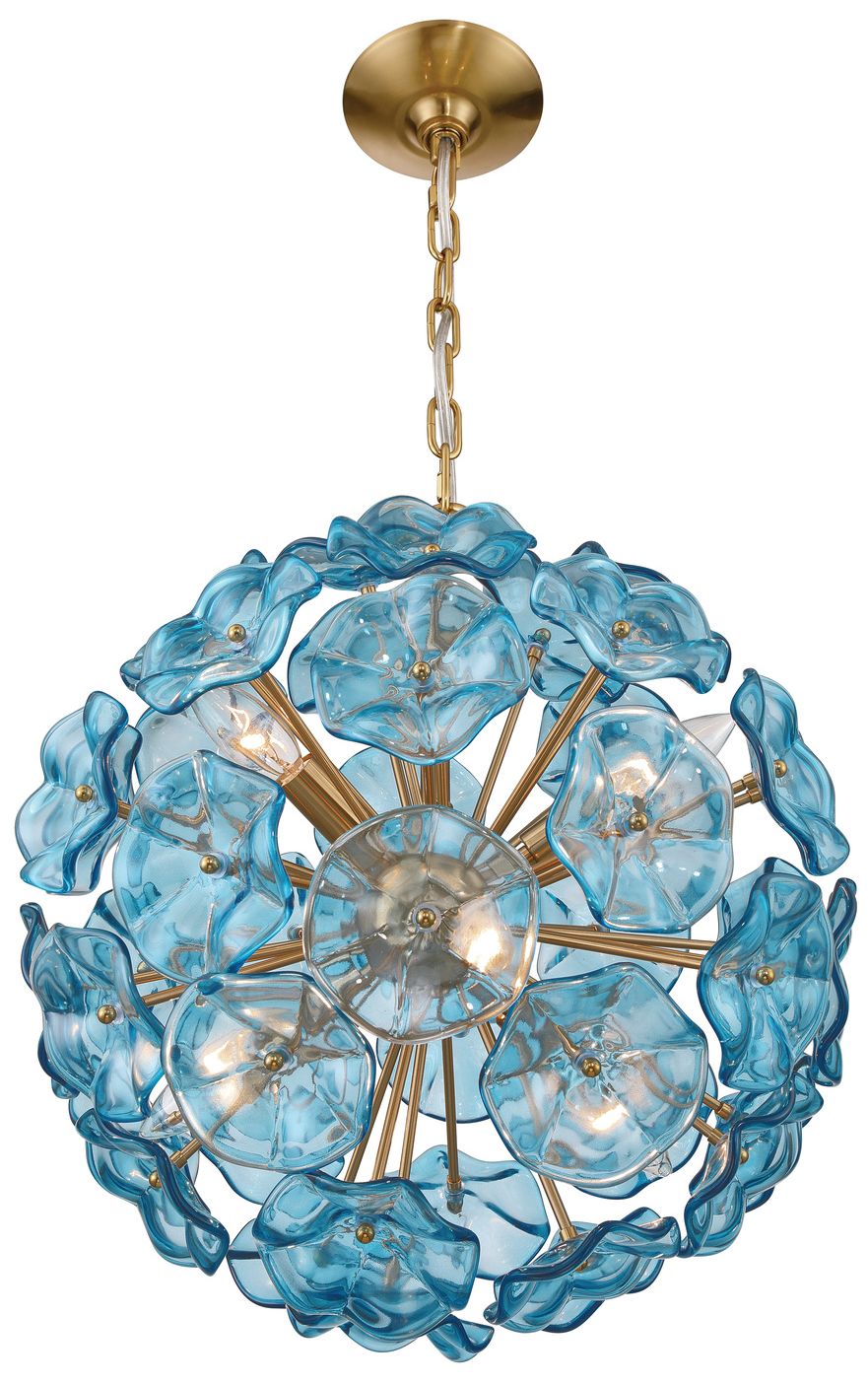 Image 4 Crystorama Esme 18.25'' Aged Brass Chandelier more views