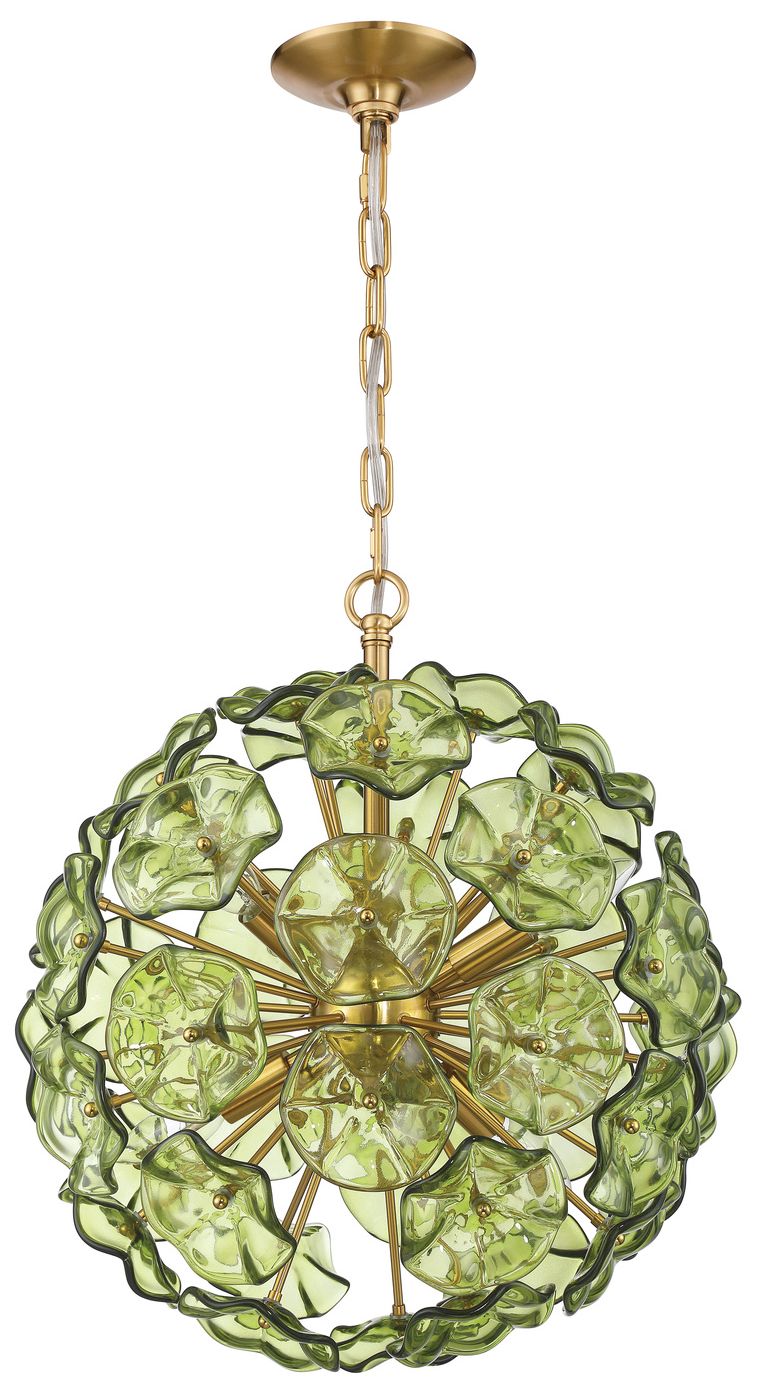 Image 2 Crystorama Esme 18.25'' Aged Brass Chandelier more views