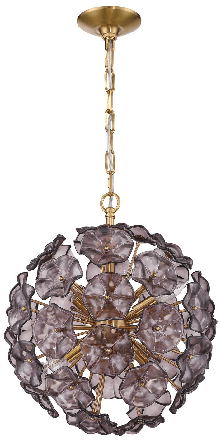 Image 2 Crystorama Esme 18.25'' Aged Brass Chandelier more views