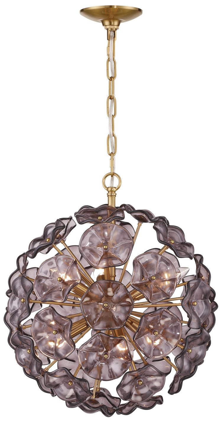 Image 3 Crystorama Esme 18.25'' Aged Brass Chandelier more views