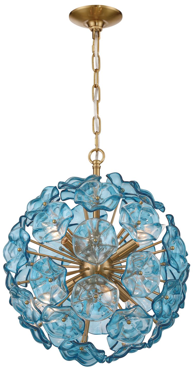 Crystorama Esme 18.25in.  Aged Brass Cha