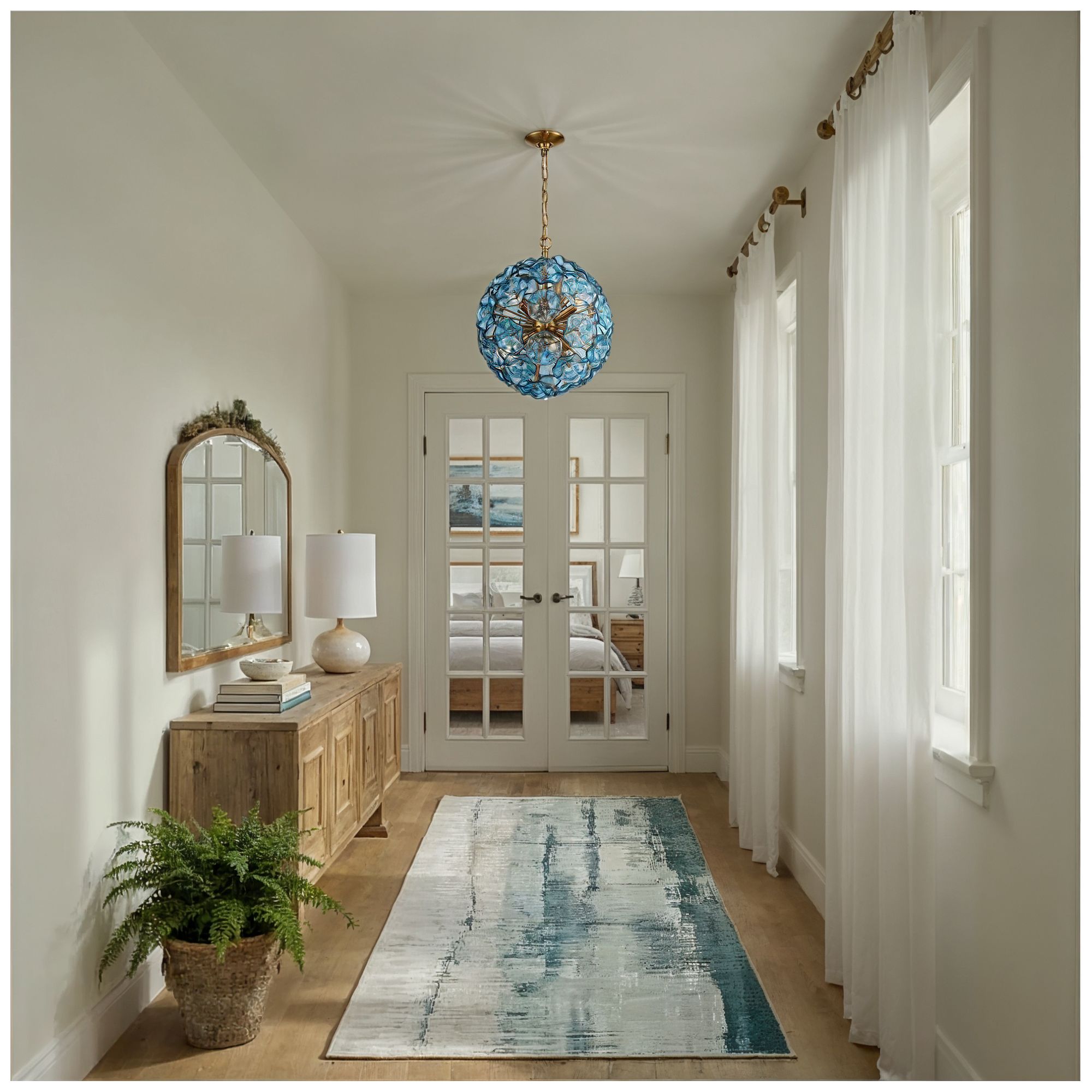 Image 6 Crystorama Esme 18.25in.  Aged Brass Cha more views