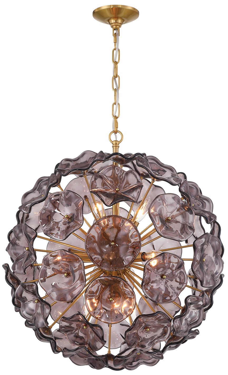 Crystorama Esme 22.5'' Aged Brass Chandelier
