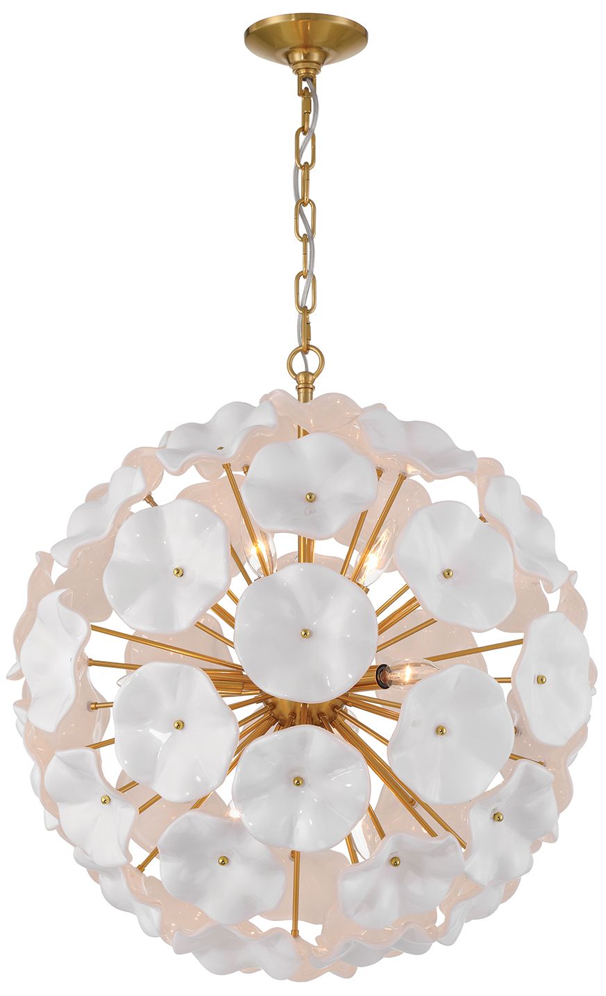 Image 2 Crystorama Esme 22.5'' Aged Brass Chandelier