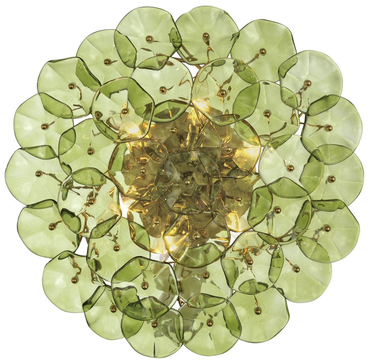 Image 5 Crystorama Esme 22.5'' Aged Brass Semi Flush Mount more views