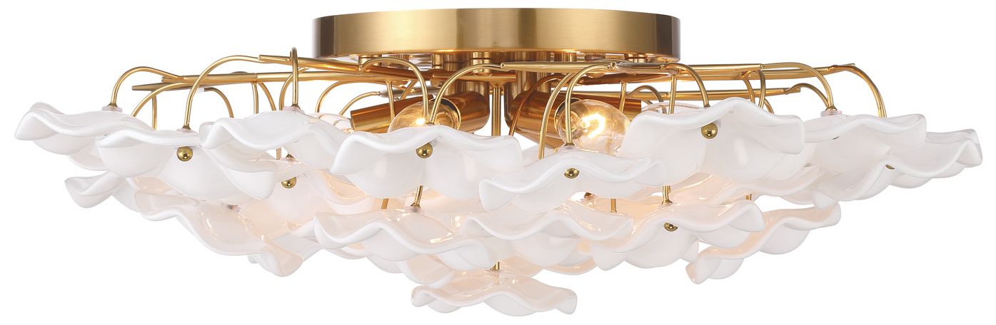 Image 3 Crystorama Esme 22.5'' Aged Brass Semi Flush Mount more views