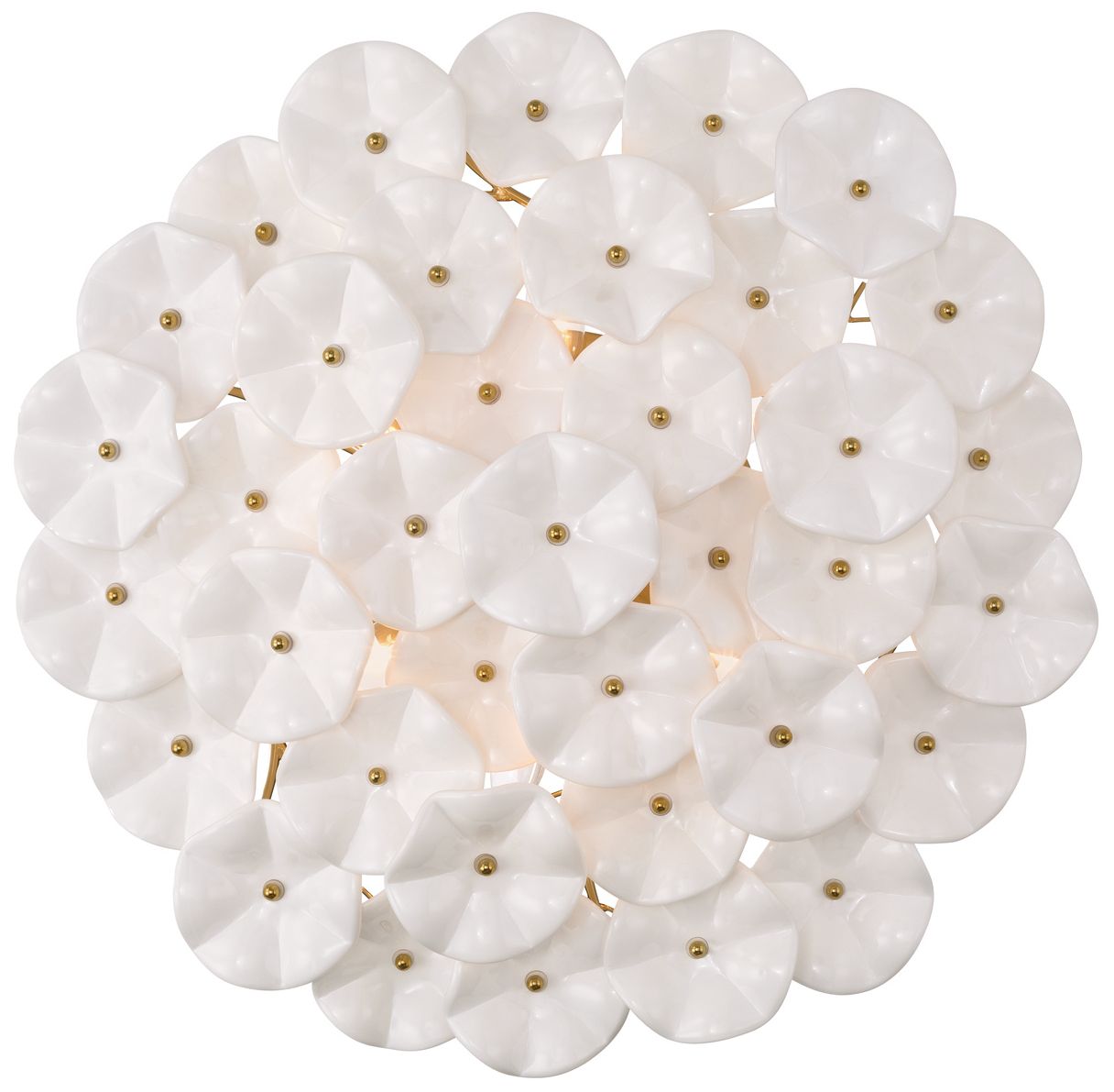 Image 5 Crystorama Esme 22.5'' Aged Brass Semi Flush Mount more views