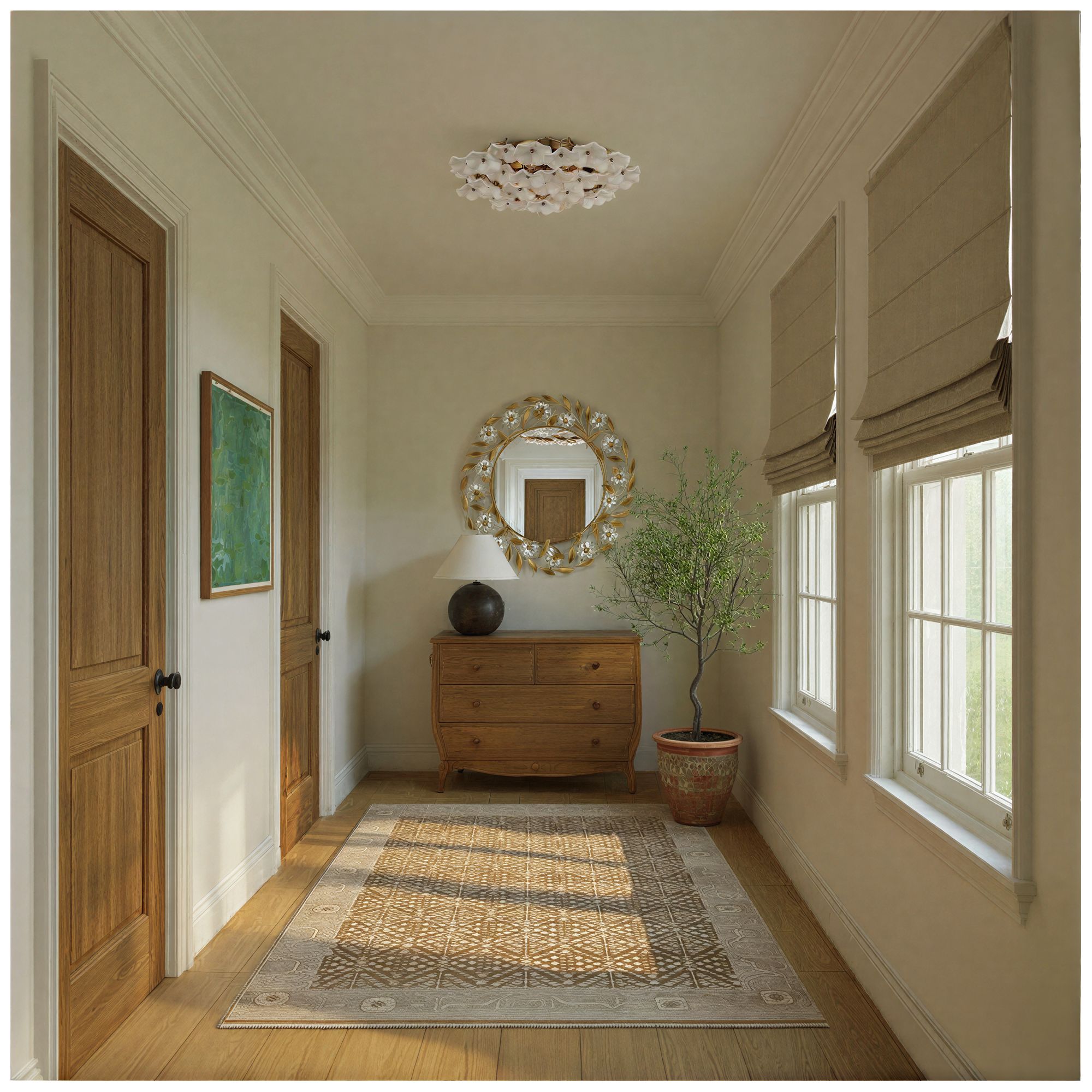 Image 6 Crystorama Esme 22.5'' Aged Brass Semi Flush Mount more views