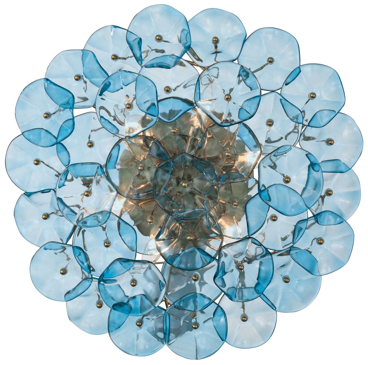 Image 5 Crystorama Esme 22.5in.  Aged Brass Semi more views