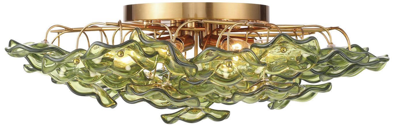 Image 3 Crystorama Esme 22.5in.  Aged Brass Semi more views