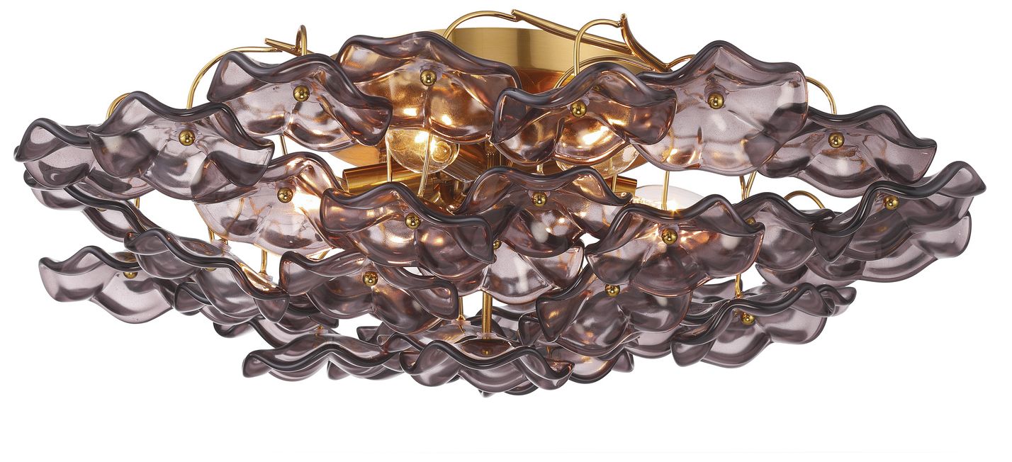 Crystorama Esme 22.5in.  Aged Brass Semi