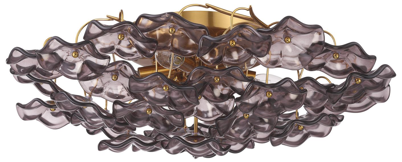 Image 2 Crystorama Esme 22.5in.  Aged Brass Semi more views