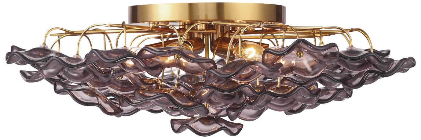 Image 3 Crystorama Esme 22.5in.  Aged Brass Semi more views