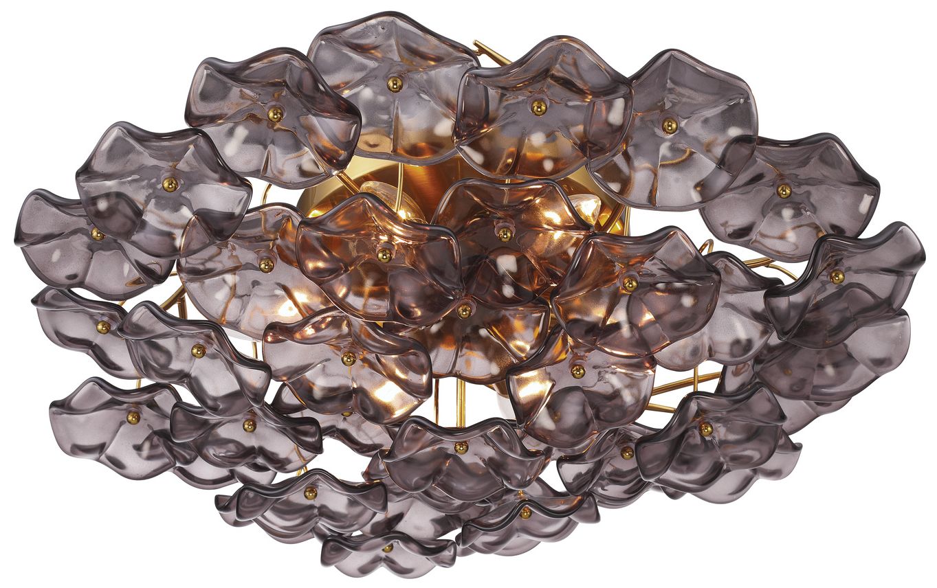 Image 4 Crystorama Esme 22.5in.  Aged Brass Semi more views