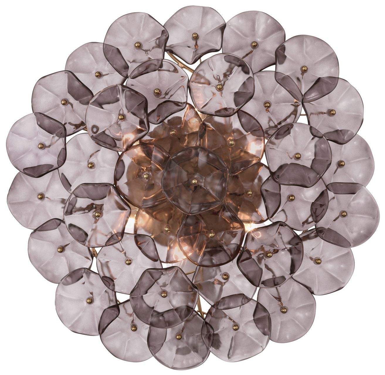 Image 5 Crystorama Esme 22.5in.  Aged Brass Semi more views