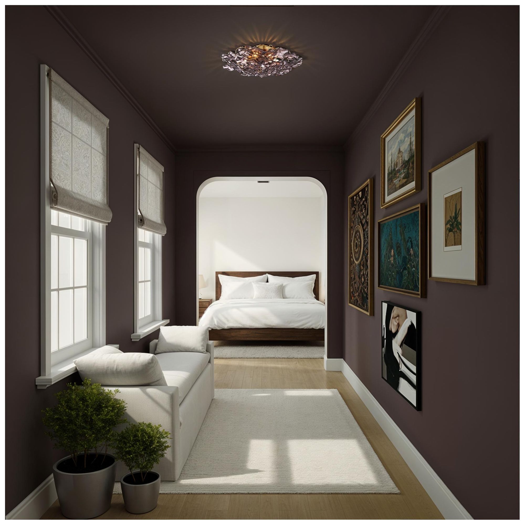 Image 6 Crystorama Esme 22.5in.  Aged Brass Semi more views