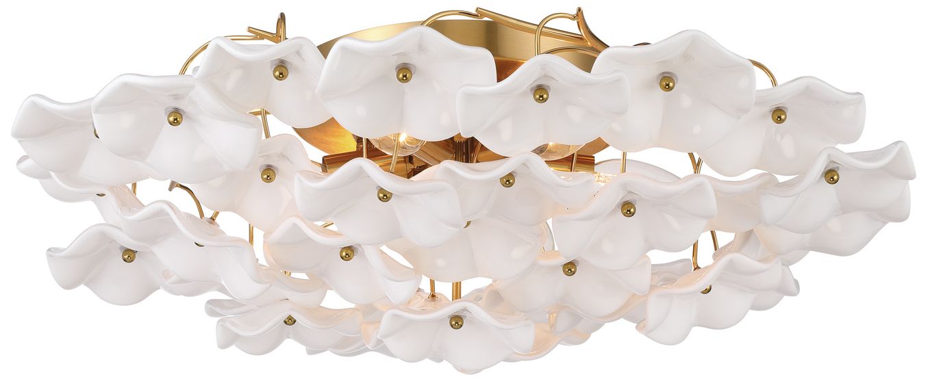 Crystorama Esme 22.5in.  Aged Brass Semi