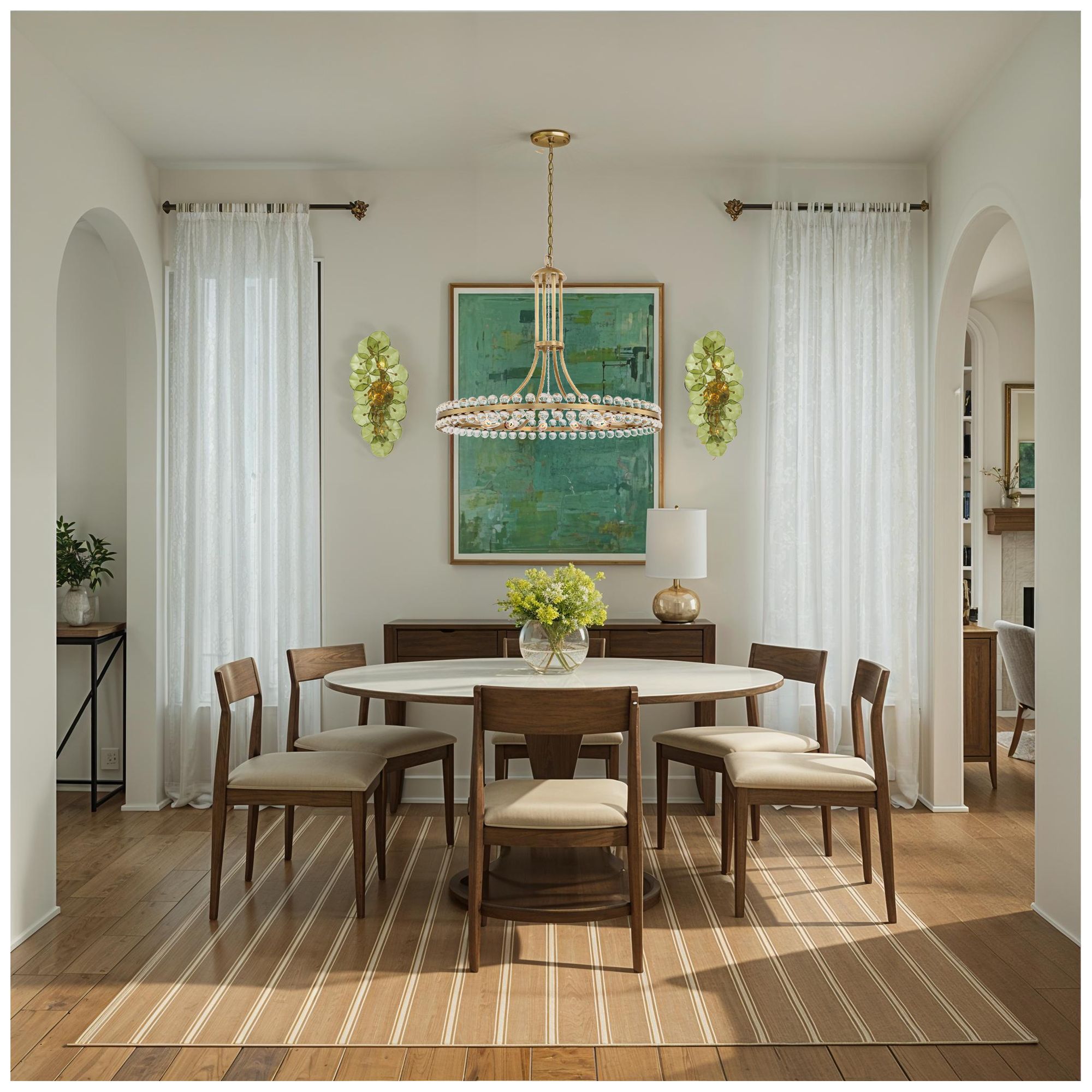 Image 6 Crystorama Esme 23in.  Aged Brass Sconce more views