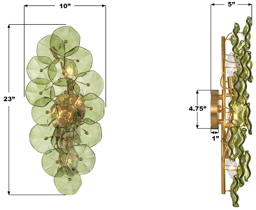 Image 7 Crystorama Esme 23in.  Aged Brass Sconce more views