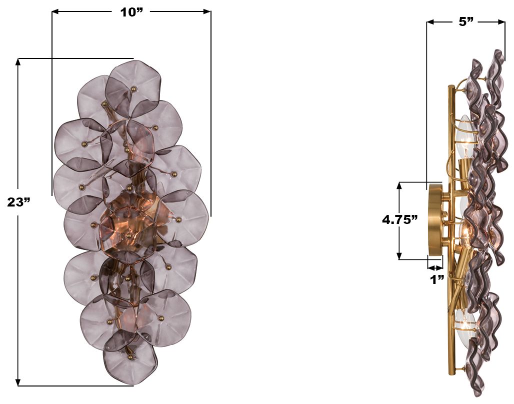 Image 7 Crystorama Esme 23in.  Aged Brass Sconce more views