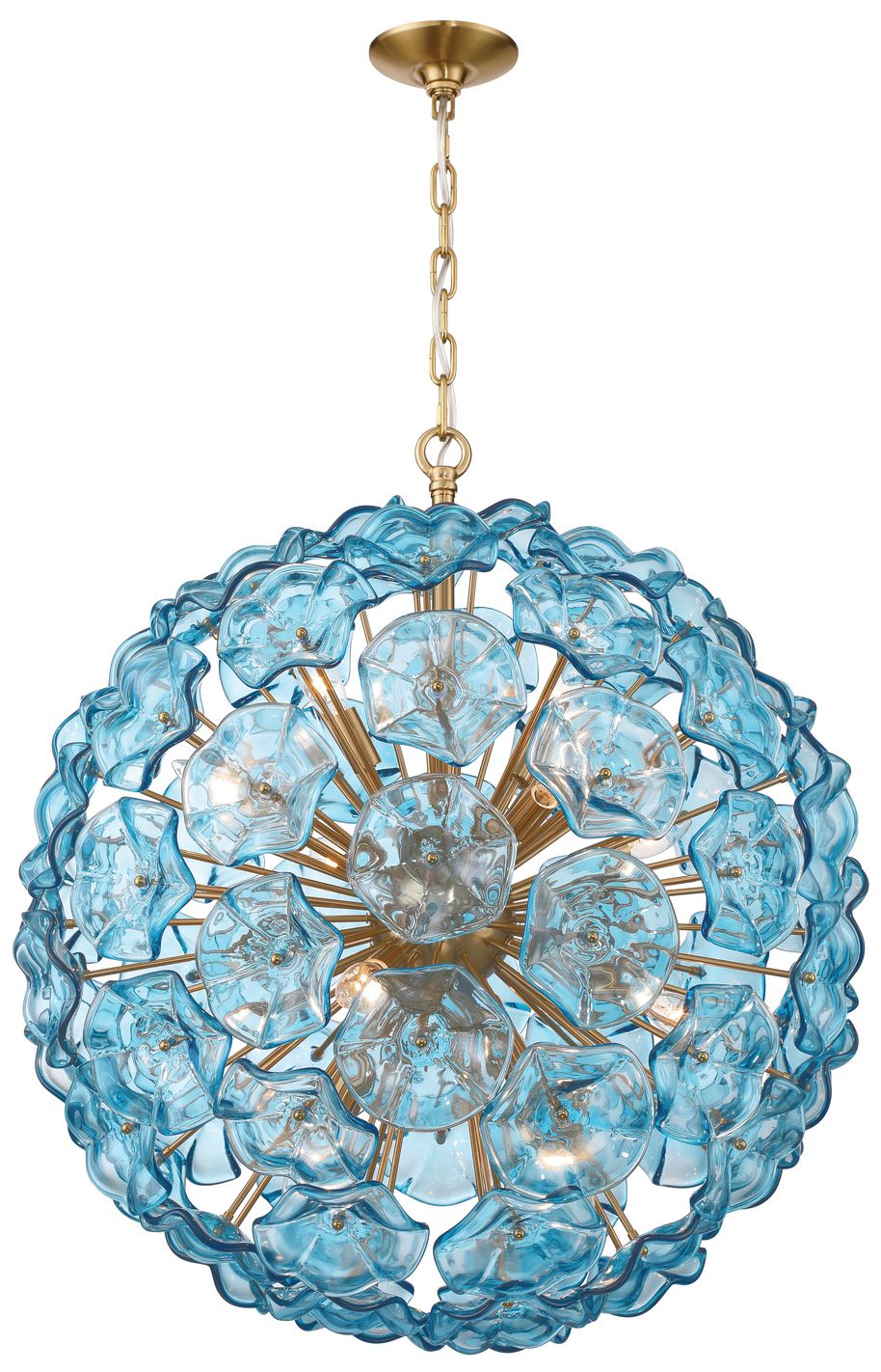 Crystorama Esme 28'' Aged Brass Chandelier