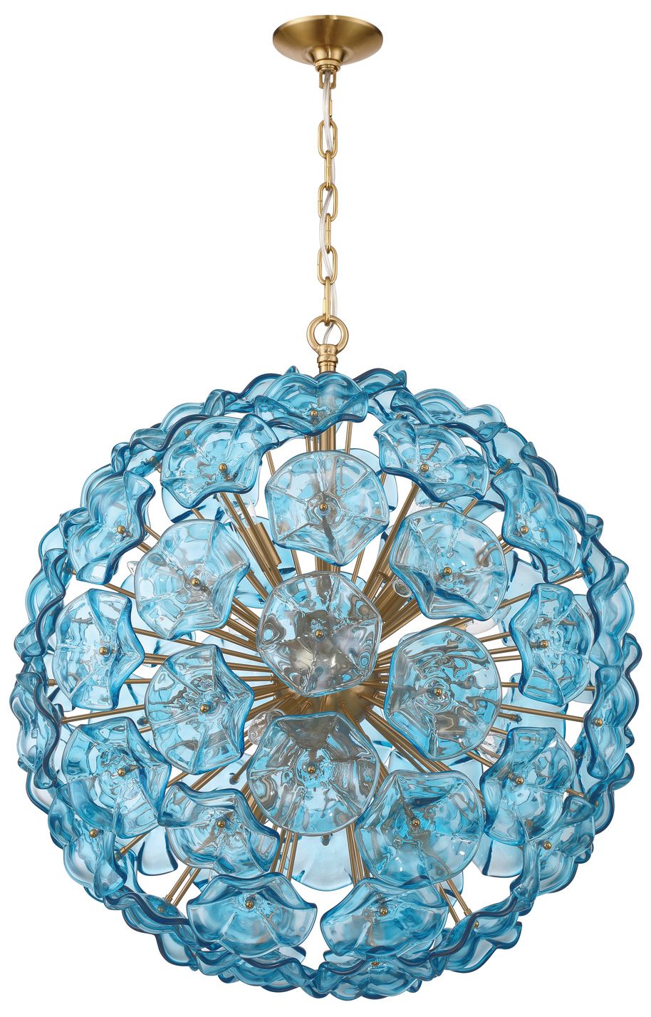 Image 2 Crystorama Esme 28'' Aged Brass Chandelier more views