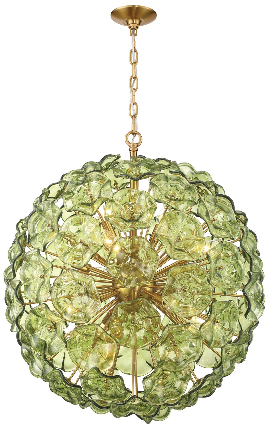 Crystorama Esme 28'' Aged Brass Chandelier