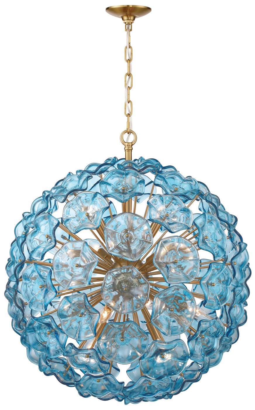 Image 3 Crystorama Esme 28in.  Aged Brass Chande more views