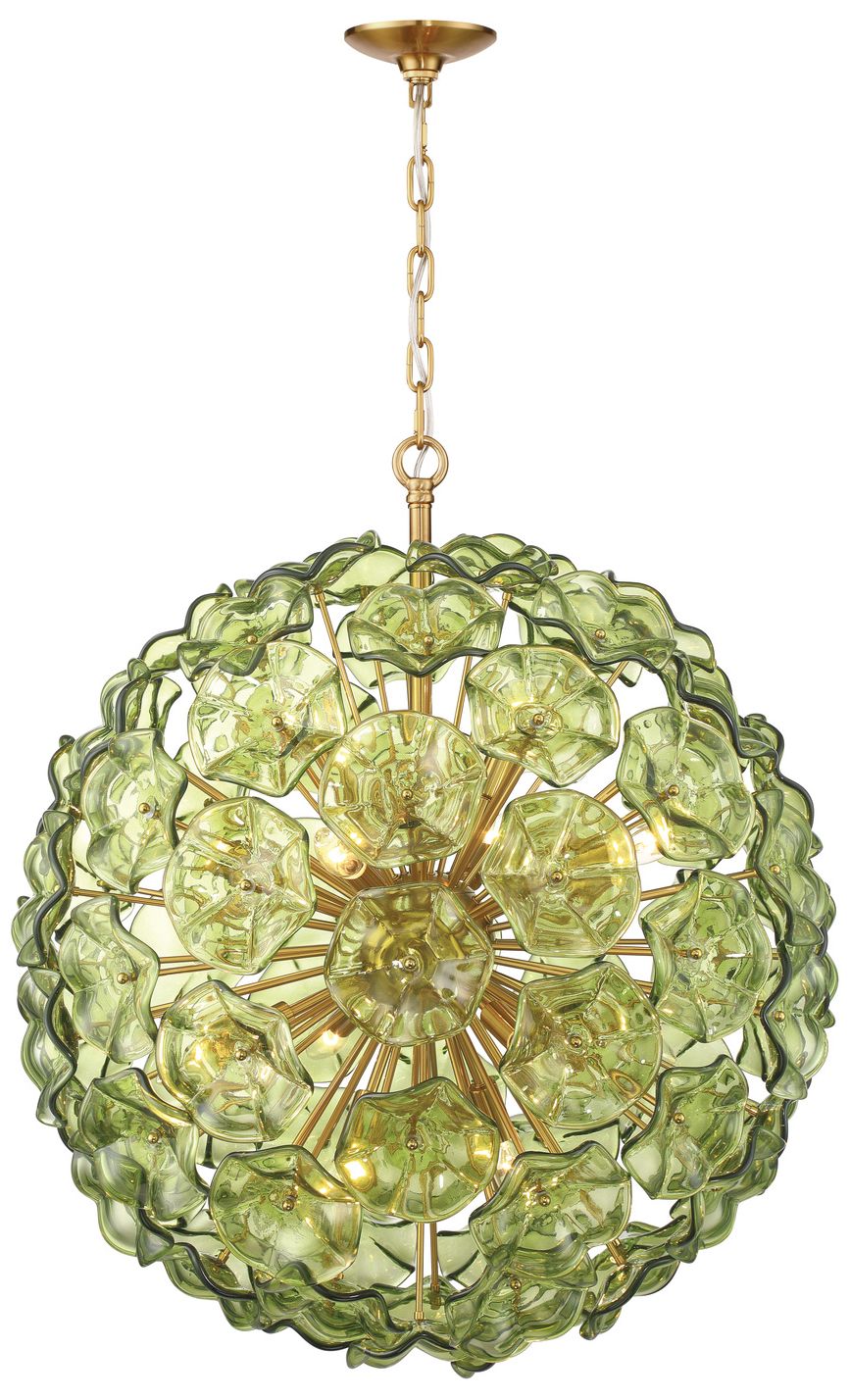 Image 3 Crystorama Esme 28in.  Aged Brass Chande more views