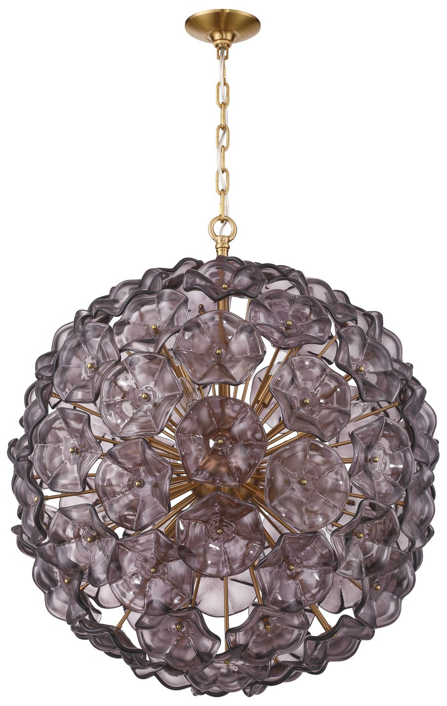 Image 2 Crystorama Esme 28in.  Aged Brass Chande more views