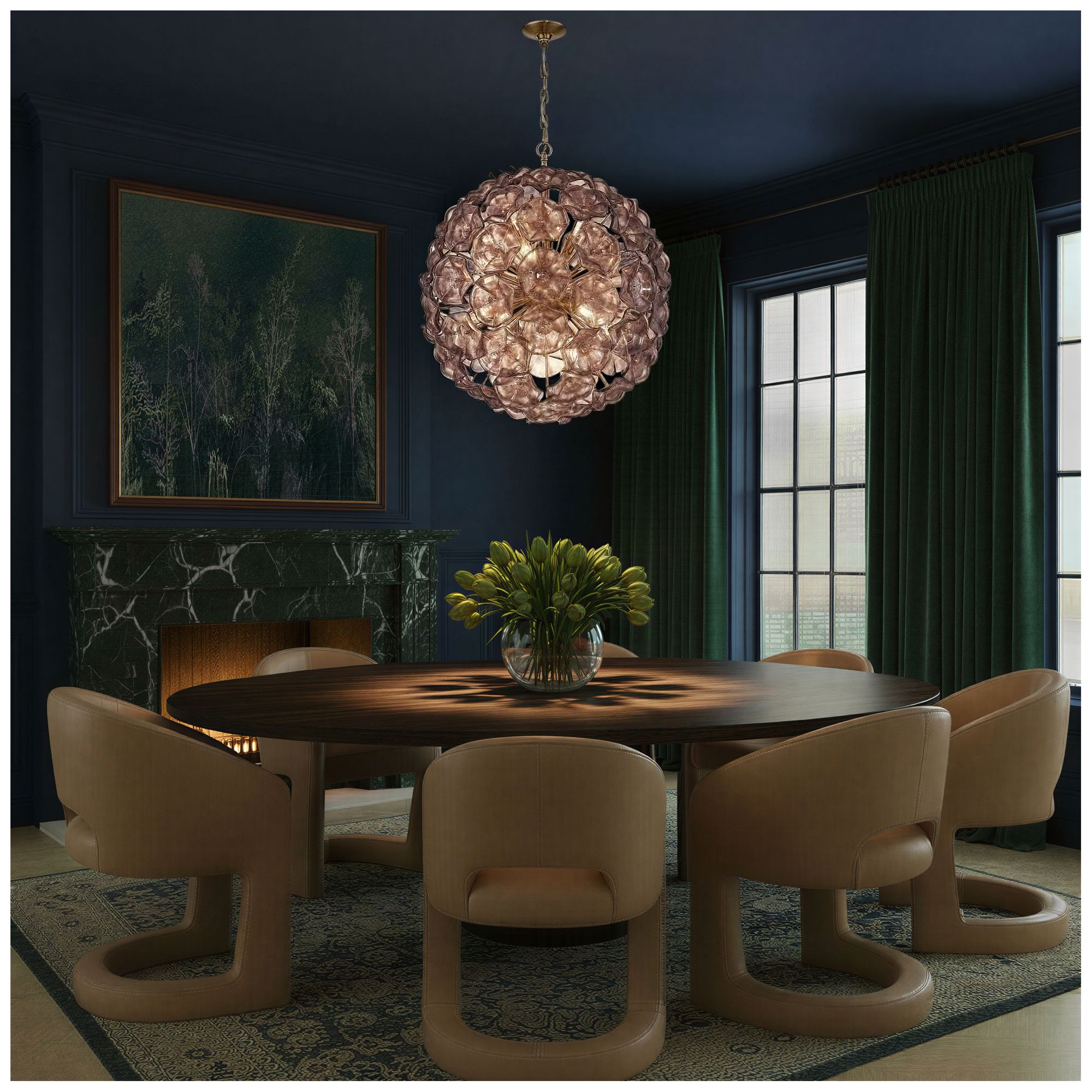 Image 6 Crystorama Esme 28in.  Aged Brass Chande more views