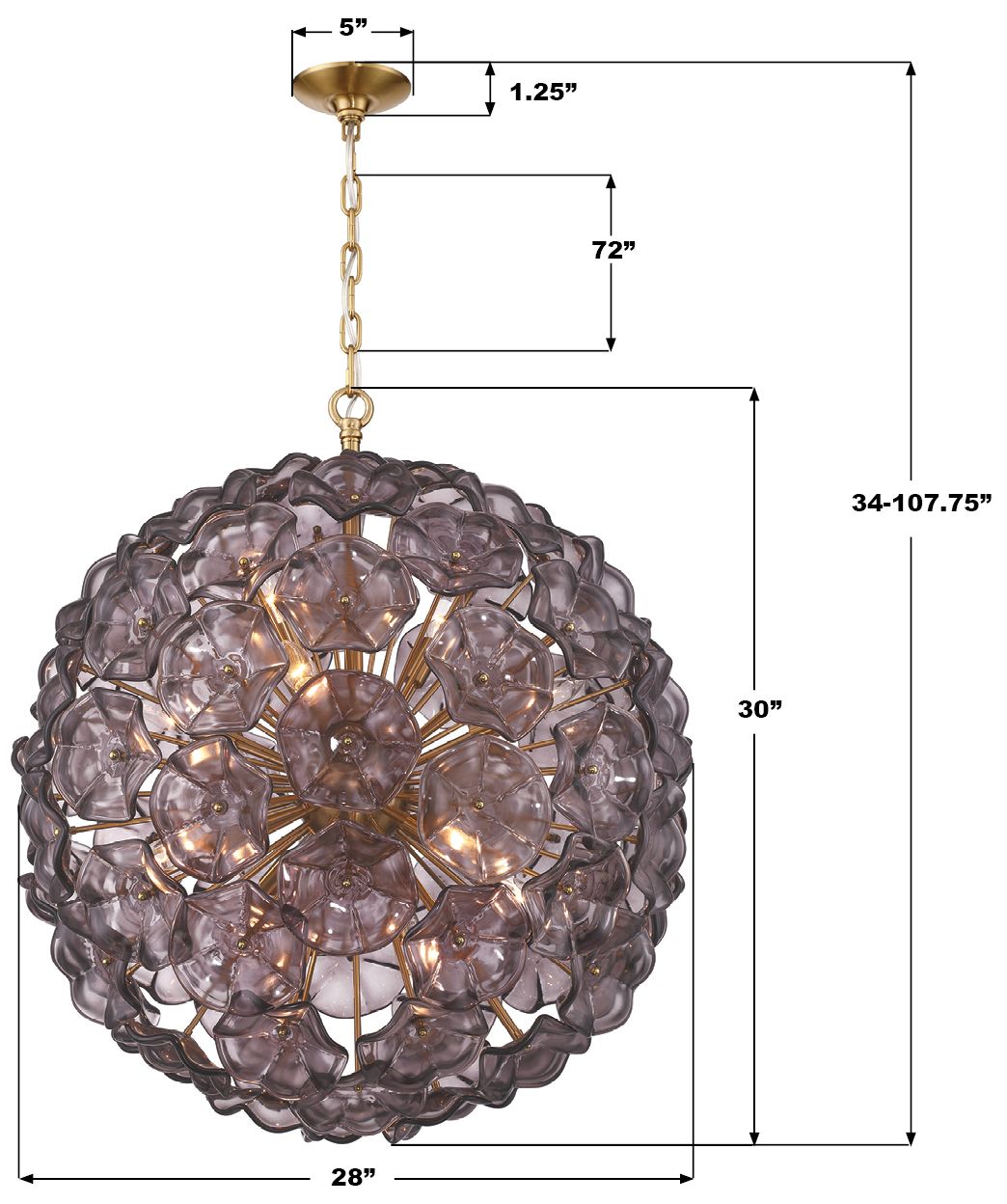 Image 7 Crystorama Esme 28in.  Aged Brass Chande more views