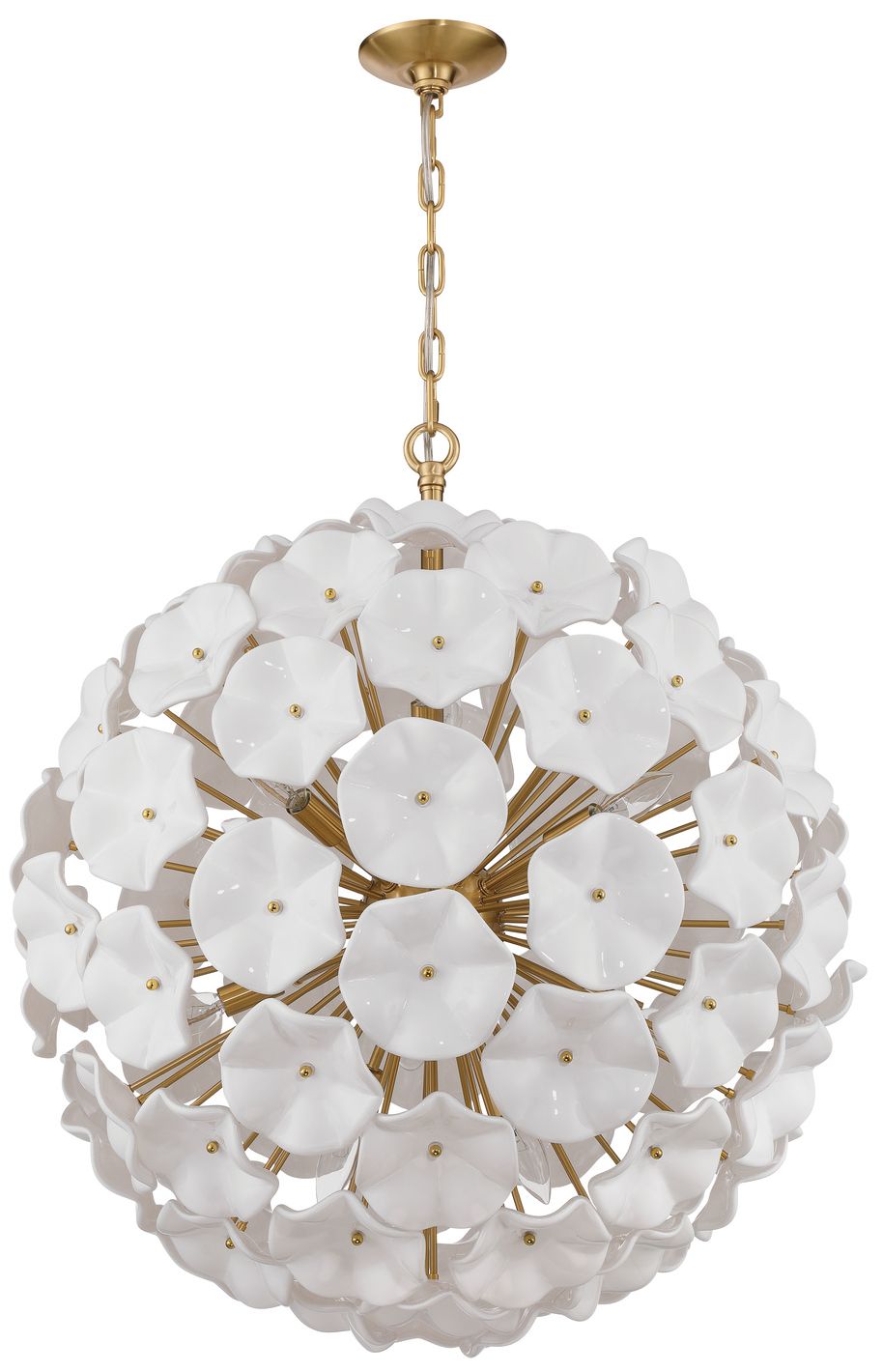 Image 2 Crystorama Esme 28in.  Aged Brass Chande more views