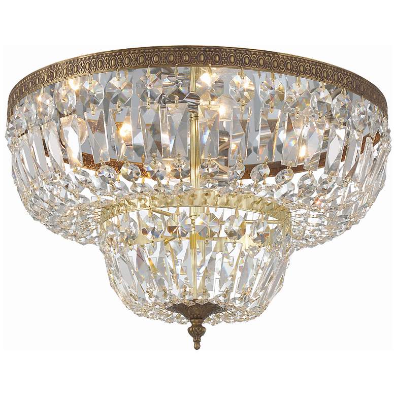 Image 2 Crystorama Everly 18" Wide Olde Brass Ceiling Light