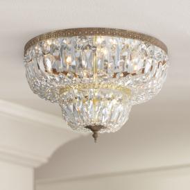 Crystorama Everly 18" Wide Olde Brass Ceiling Light Crystorama Everly 18" Wide Olde Brass Ceiling Light