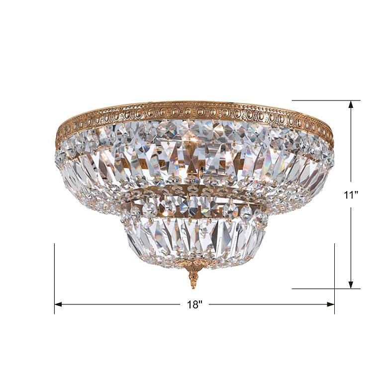 Image 5 Crystorama Everly 18" Wide Olde Brass Ceiling Light more views