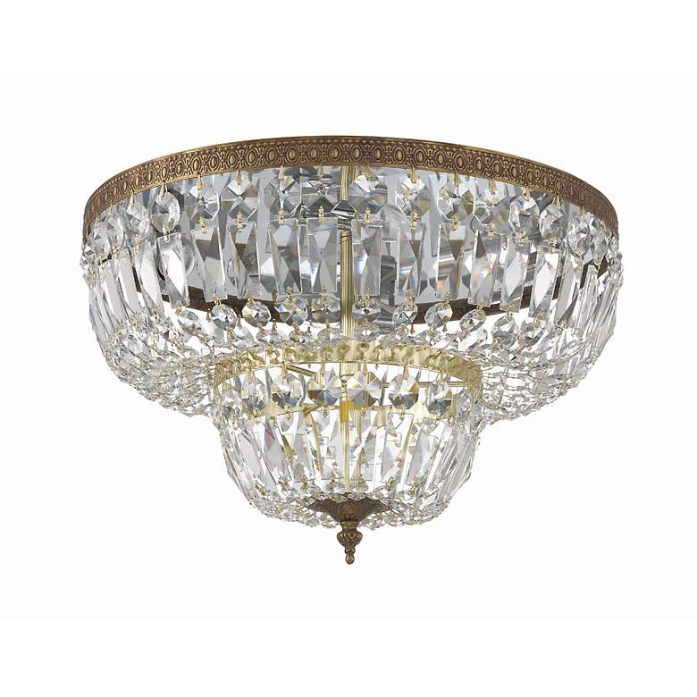 Image 6 Crystorama Everly 18" Wide Olde Brass Ceiling Light more views