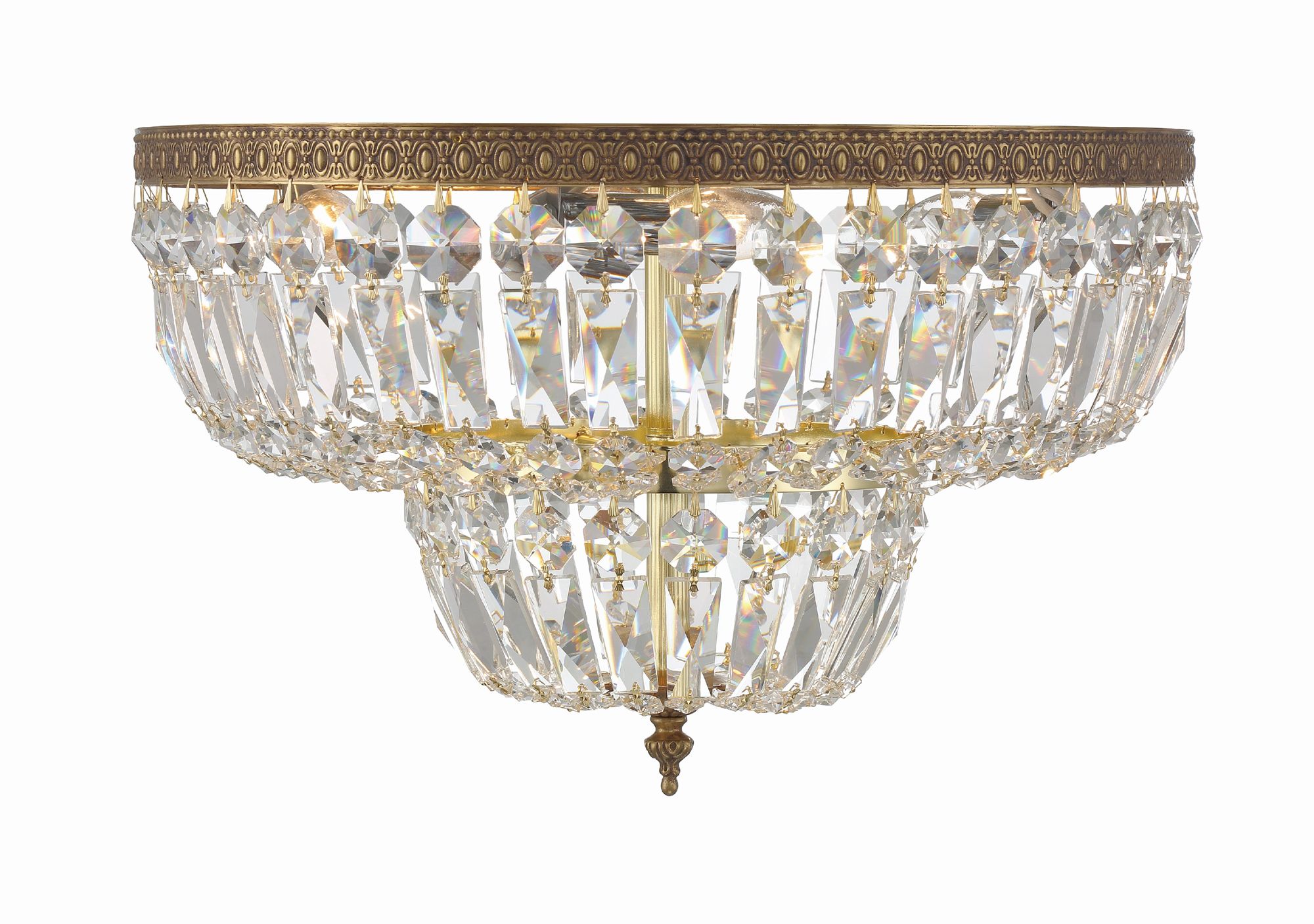 Crystorama Everly 18" Wide Olde Brass Ceiling Light